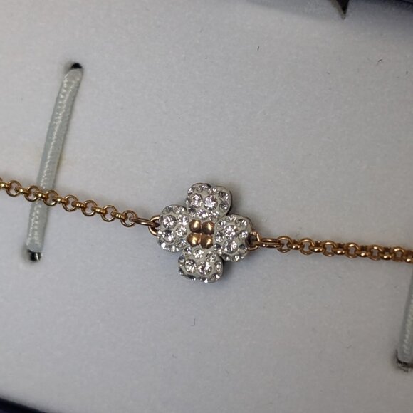 SWAROVSKI SS SWA Remix: Strand Clover Bracelet Black and White CRY/JET/ROSM - Picture 4 of 7